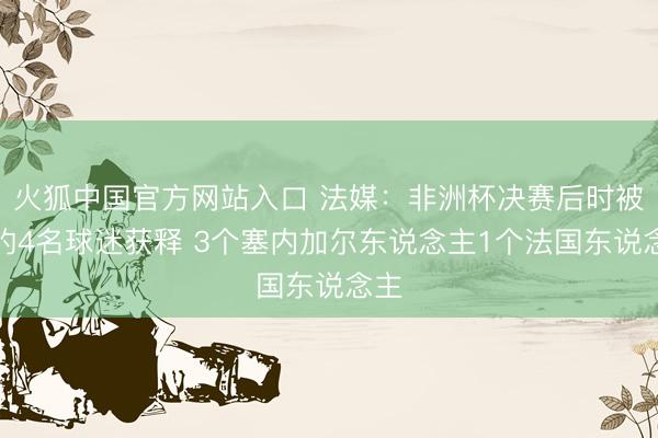 火狐中国官方网站入口 法媒：非洲杯决赛后时被捕的4名球迷获释 3个塞内加尔东说念主1个法国东说念主
