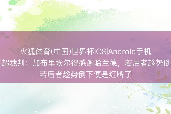 火狐体育(中国)世界杯IOS|Android手机app下载 前英超裁判：加布里埃尔得感谢哈兰德，若后者趁势倒下便是红牌了
