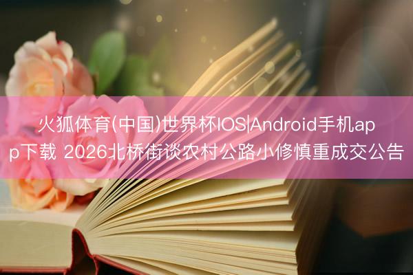 火狐体育(中国)世界杯IOS|Android手机app下载 2026北桥街谈农村公路小修慎重成交公告