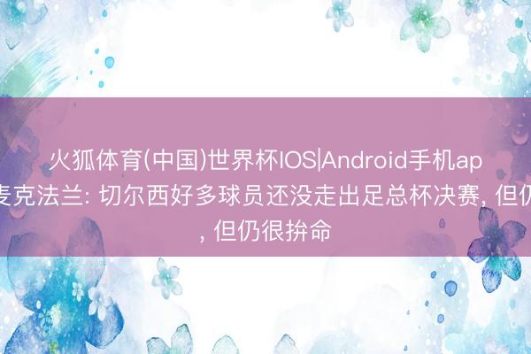 火狐体育(中国)世界杯IOS|Android手机app下载 麦克法兰: 切尔西好多球员还没走出足总杯决赛， 但仍很拚命